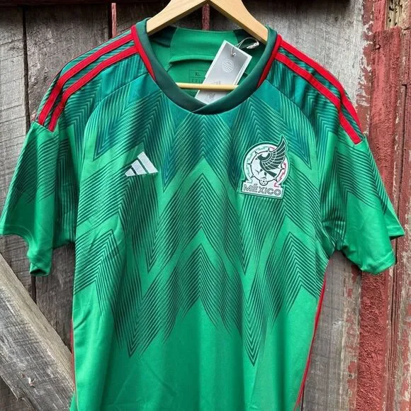 Men's XL Adidas Mexico 2022 World Cup Home Jersey - Picture 1 of 4